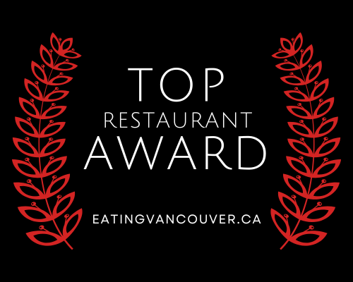 Eating Vancouver Top Restaurant Award